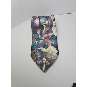 Vintage Alcione Milano By Today's Man  100% Silk Abstract Neck Tie Made In Italy